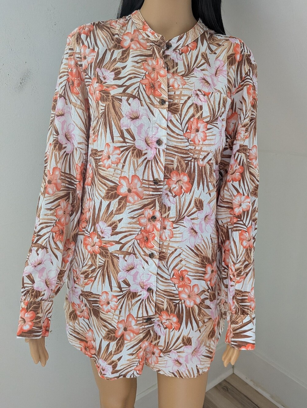 Land's End 100% Linen Tropical Shirt
